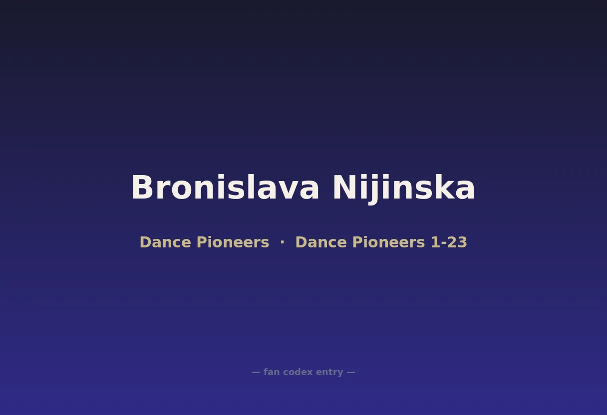 Bronislava Nijinska